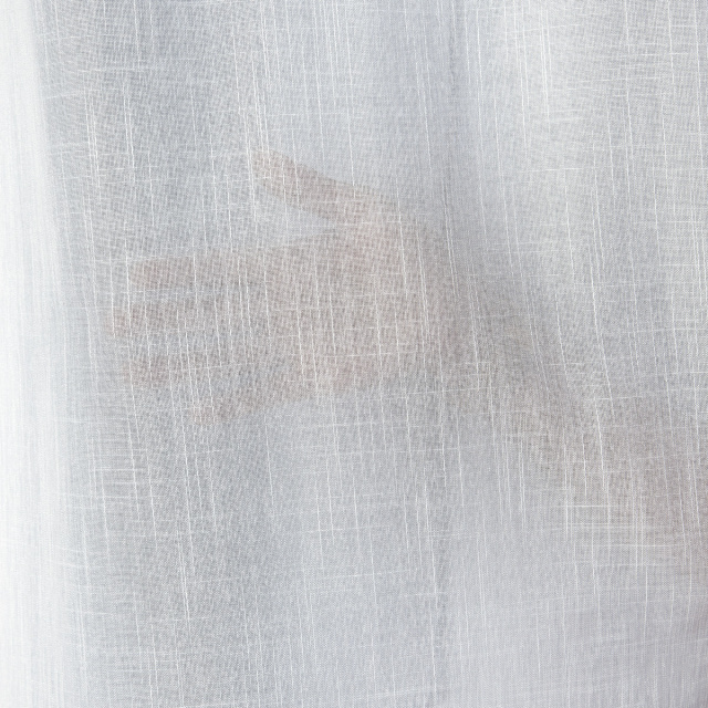 Cortina Tecido Blecaute com Voil Gaze de Linho 2,70 m x 2,30 m Branco