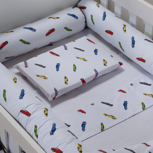 Edredom Berço/Mini Cama Moderninhos 100% Algodão Percal  Racing Cars