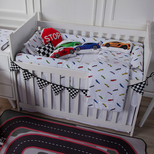 Edredom Berço/Mini Cama Moderninhos 100% Algodão Percal  Racing Cars