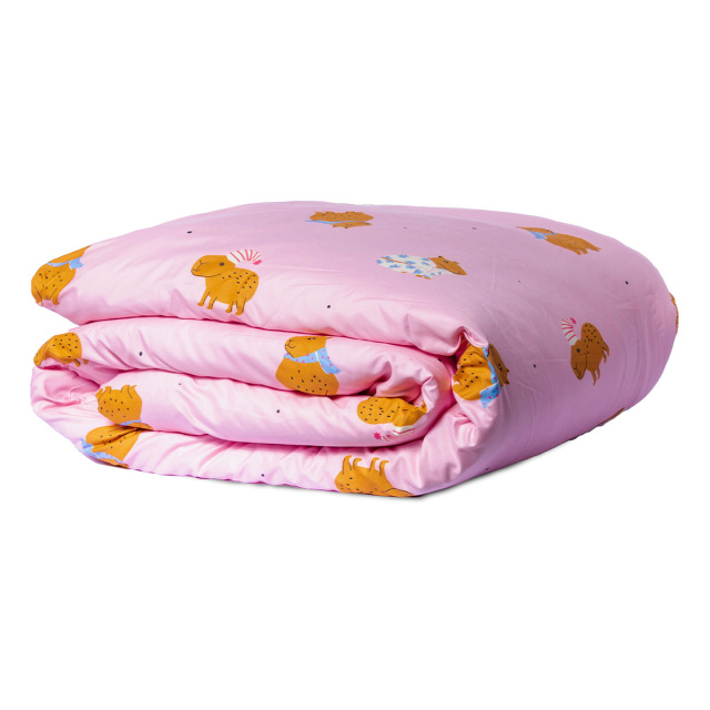 Edredom Casal Padrão 200 Fios Dupla Face (Capa Duvet + Refil) Jazz Estampado Capivara - Marina