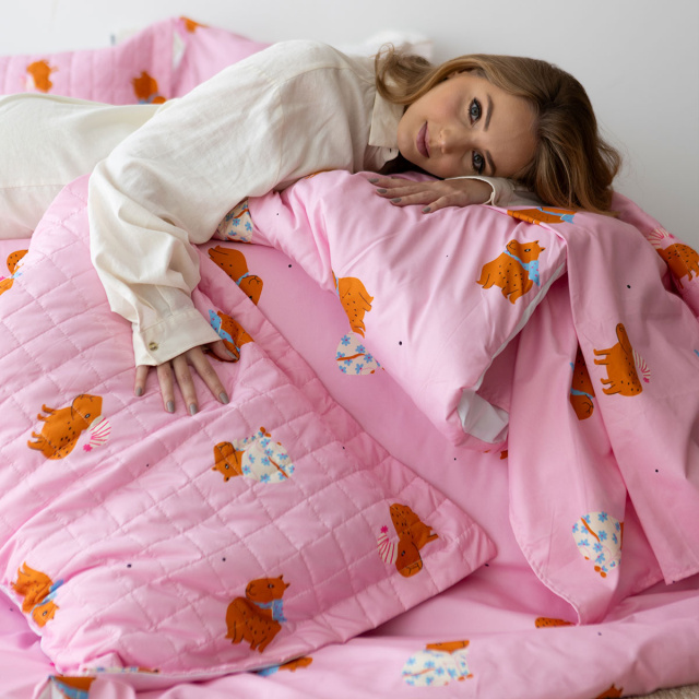 Edredom Casal Padrão 200 Fios Dupla Face (Capa Duvet + Refil) Jazz Estampado Capivara - Marina