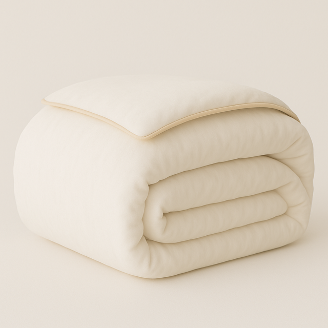 Edredom King Liso 100% Algodão Percal 200 fios Dupla Face com vivo Colorlife (Capa Duvet + Refil) Off White - Marina