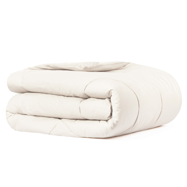 Edredom Percal 200 fios 100% Algodão Solteiro Dupla Face TLJ Liso Off White - Marina