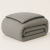 Edredom Queen Liso 100% Algodão Percal 200 fios Dupla Face com vivo Colorlife (Capa Duvet + Refil) Cinza - Marina