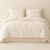Edredom Queen Liso 100% Algodão Percal 200 fios Dupla Face com vivo Colorlife (Capa Duvet + Refil) Off White - Marina