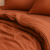 Edredom Queen Liso 100% Algodão Percal 200 fios Dupla Face com vivo Colorlife (Capa Duvet + Refil) Terracota - Marina