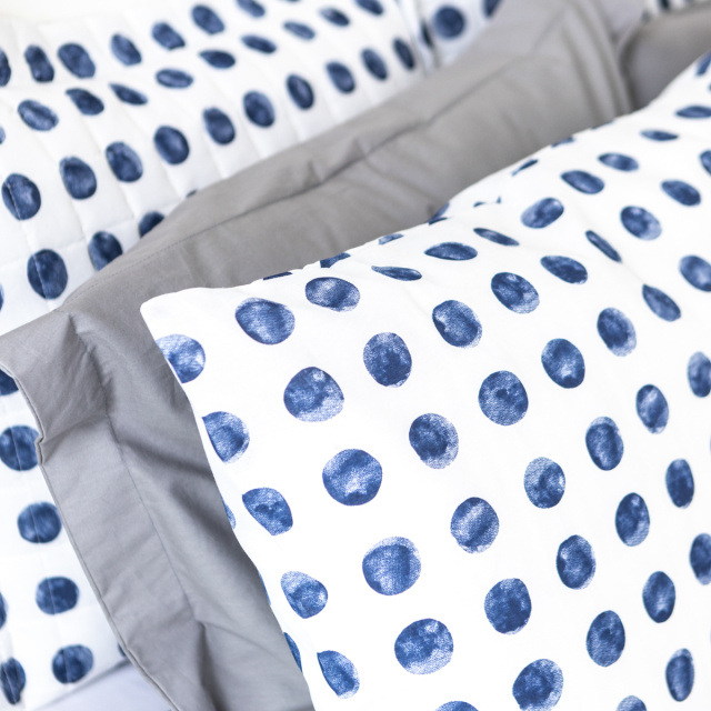 Edredom Queen Percal 150 Fios Algodão (Capa Duvet + Refil) Coleção Essencialle Dotz Azul - Marina