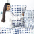 Edredom Queen Percal 150 Fios Algodão (Capa Duvet + Refil) Coleção Essencialle Dotz Azul - Marina