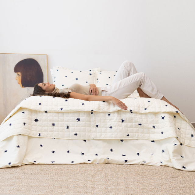 Edredom Solteiro 200 Fios Dupla Face (Capa Duvet + Refil) Jazz Estampado Constelação - Marina