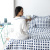 Edredom Solteiro Percal 150 Fios Algodão (Capa Duvet + Refil) Coleção Essencialle Dotz Azul - Marina