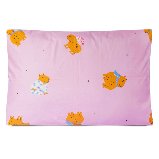 Fronha avulsa 200 Fios Jazz Estampado Capivara - Marina