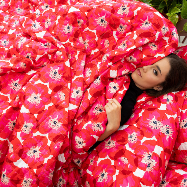 Fronha avulsa 200 Fios Jazz Estampado Maxi Floral Pink - Marina