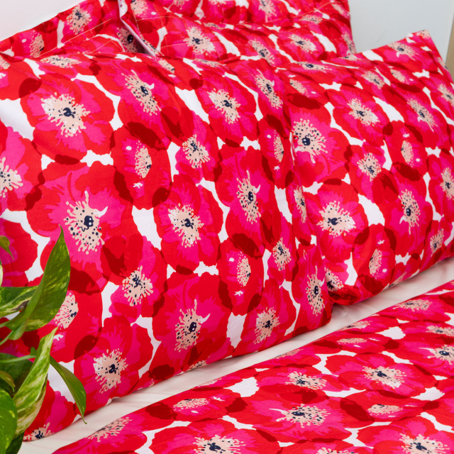 Fronha avulsa 200 Fios Jazz Estampado Maxi Floral Pink - Marina