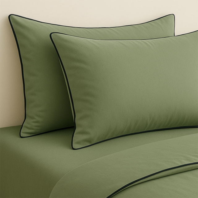 Fronha Avulsa Percal 200 Fios Liso 100% algodão com vivo Colorlife Verde - Marina