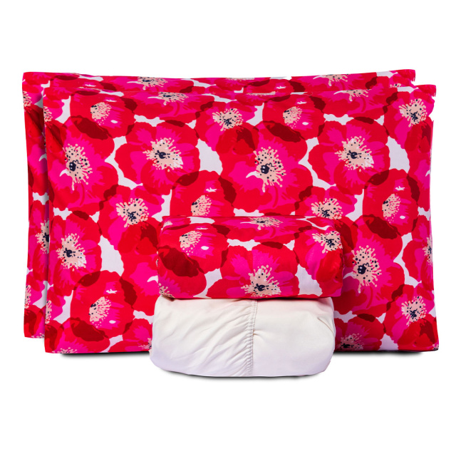 Jogo de lençol 200 Fios Queen 4 peças Jazz Estampado Maxi Floral Pink - Marina