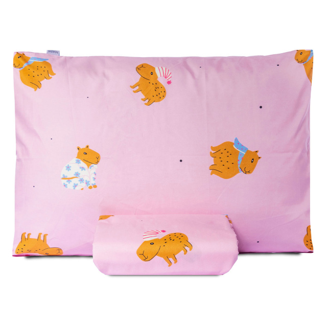 Jogo de lençol 200 Fios Solteiro 2 peças Jazz Estampado Capivara - Marina