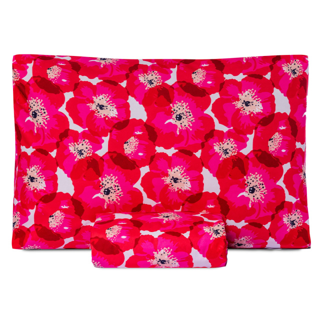 Jogo de lençol 200 Fios Solteiro 2 peças Jazz Estampado Maxi Floral Pink - Marina