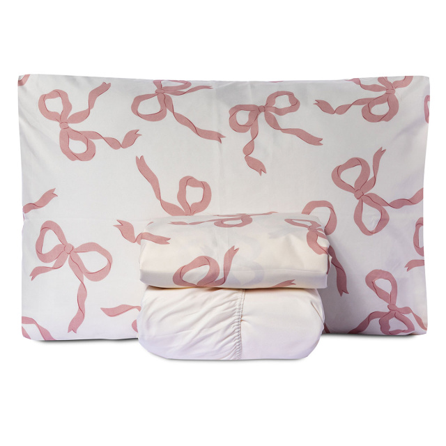 Jogo de lençol 200 Fios Solteiro 3 peças Jazz Estampado Laços - Marina