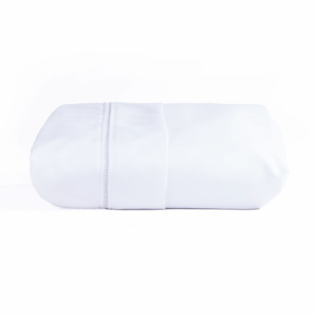 Jogo de lençol casal percal 200 fios com ponto palito 3 peças (fronhas + lençol de cobrir) Branco