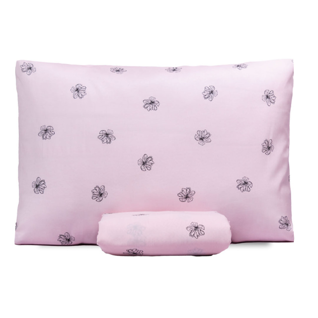 Jogo de Lençol Percal 150 Fios Algodão Solteiro 2 Peças Coleção Essencialle Flor de Hibísco - Marina