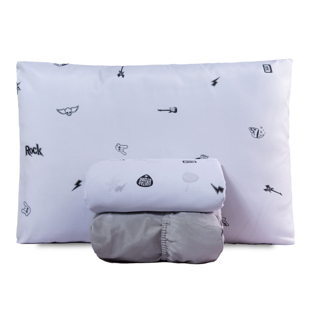 Jogo de Lençol Percal 150 Fios Algodão Solteiro 3 Peças Coleção Essencialle Rock n' roll - Marina