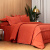 Jogo de lençol Percal 200 Fios 100% Algodão Casal Padrão 3 Peças com elástico TLJ Liso Terracota - Marina