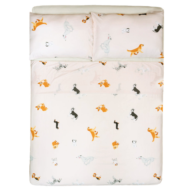 Jogo de lençol 200 Fios Queen 4 peças Jazz Estampado Cachorrinhos - Marina