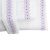 Jogo de lençol Piazza Casal Queen 4 peças 160 fios Branco c/Bordado Lilás