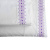 Jogo de lençol Piazza Solteiro 3 peças 160 fios Branco c/Bordado Lilás