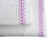 Jogo de lençol Piazza Solteiro 3 peças 160 fios Branco c/Bordado Rosa