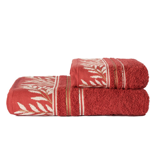 Jogo de Toalhas de Banho Florença 2 Peças Vinho Tango
