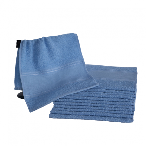 Kit 12 Toalhas de Lavabo 100% Algodão Mão Coleção Social Azul Indigo