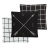 Kit 3 Capas de Almofada Trend - Cardiais/Grid preto/Grid Branco