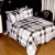 Cobre Leito Percal 180 Fios Algodão King 3 Peças Coleção Classic Xadrez Preto - Marina