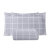 Coordenado 6 Peças Casal Padrão Percal 180 Fios Algodão (Cobre Leito + Jogo de lençol)  Classic Grid Cinza - Marina