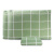 Kit Coordenado 6 Peças Casal Padrão Percal 160 Fios Algodão (Cobre Leito + Jogo de lençol) Coleção Classic - Grid Verde