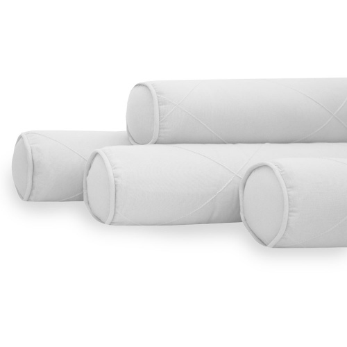 Kit de Berço Americano Moderninhos Rolinho 4 peças 100% algodão- White