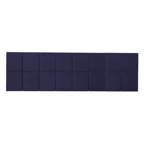 Kit de Cabeceira Modular King Retângulo 16 pçs Azul Marinho