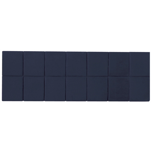 Kit de Cabeceira Modular Queen Retângulo 14 pçs Azul Marinho