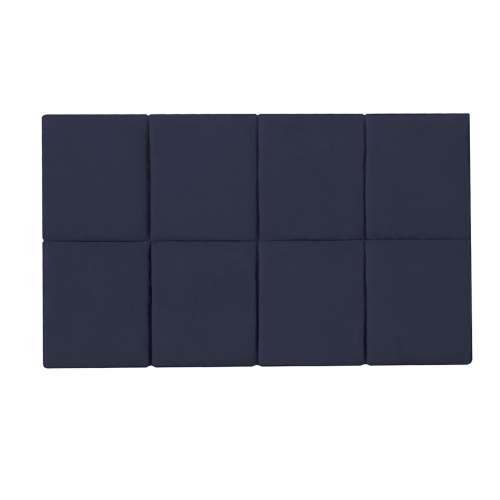 Kit de Cabeceira Modular Solteiro Retângulo 8 pçs Azul Marinho