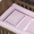 Kit de Capas de Rolinho para Berço 4 peças 100 % Algodão - Grid Rosa