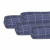 Kit de Capas de Rolinho para Mini Cama 4 peças 100% Algodão - Grid Azul Marinho