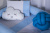 Kit de Mini Cama Montessoriano Moderninhos  Blue - Nuvem 9 peças