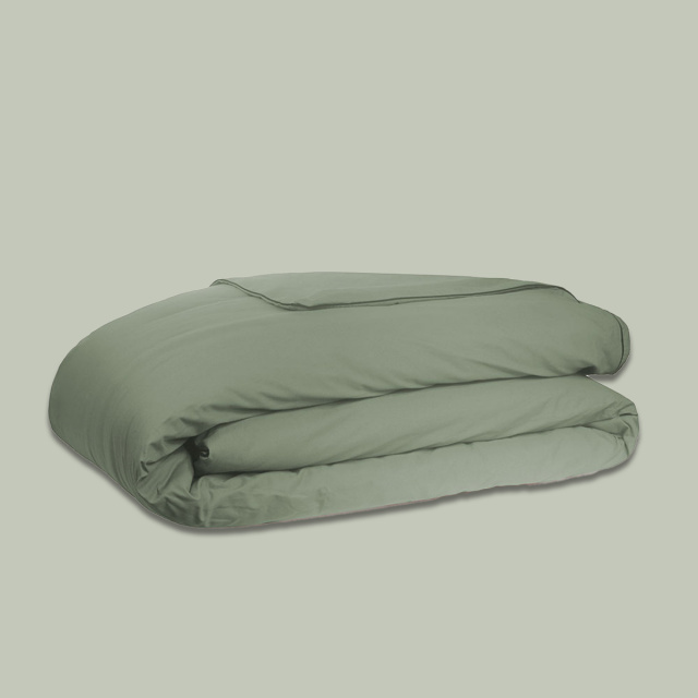 Edredom Solteiro Liso Percal 200 fios 100% Algodão Dupla face com vivo Colorlife (Capa Duvet + Refil) Verde - Marina