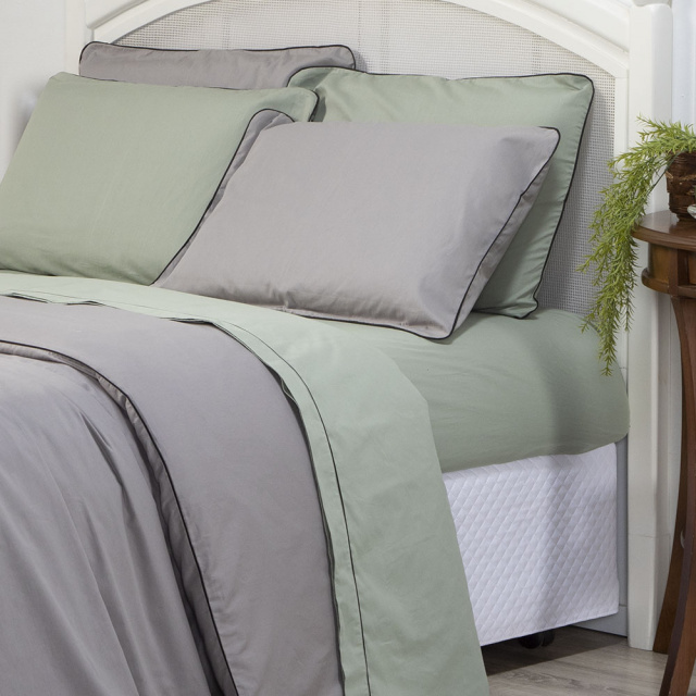 Lençol Avulso elasticado Percal 200 Fios 100% Algodão Casal Padrão Colorlife Verde - Marina