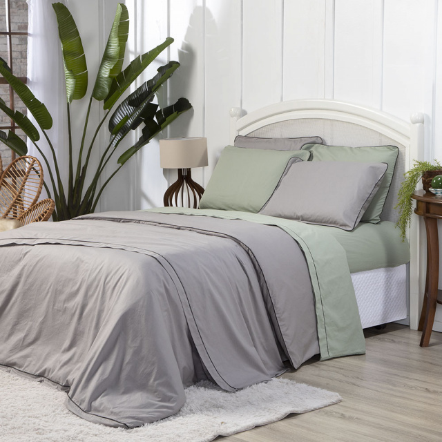 Lençol Avulso elasticado Percal 200 Fios 100% Algodão Casal Padrão Colorlife Verde - Marina