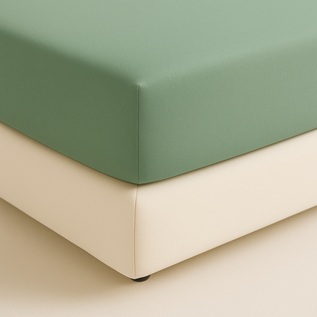 Lençol Avulso elasticado Percal 200 Fios 100% Algodão Casal Padrão Colorlife Verde - Marina