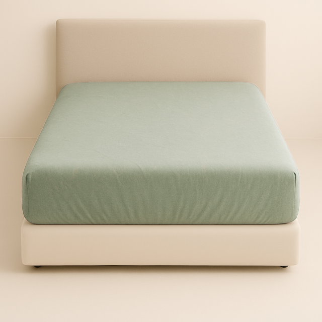 Lençol Avulso elasticado Percal 200 Fios 100% Algodão Casal Padrão Colorlife Verde - Marina