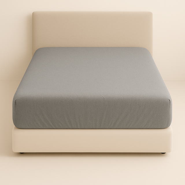 Lençol Avulso elasticado Percal 200 Fios 100% Algodão King Colorlife Cinza - Marina