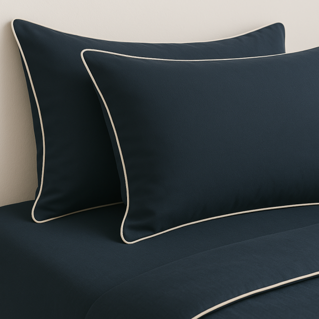 Lençol Avulso elasticado Percal 200 fios 100% Algodão Solteiro Colorlife Azul Marinho - Marina